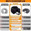 Washable Travel U-Shaped Pillow Adjustable Self-filling Neck Pillow Cover  Car Travel