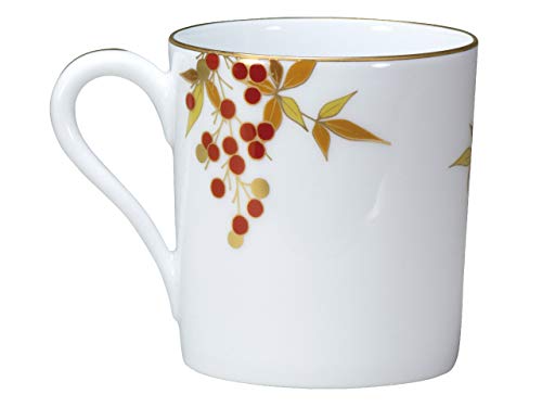 [Okura Touen Washi Wrapping] Red and White Nanten Mug