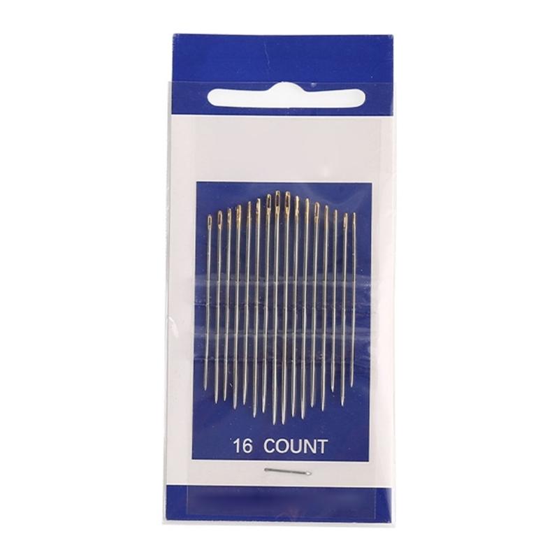 

Oversized Eye Sewing Needle Sturdy Alloy Professional Embroidery Needle for Craft Clothing Repair and Art Creation золотой