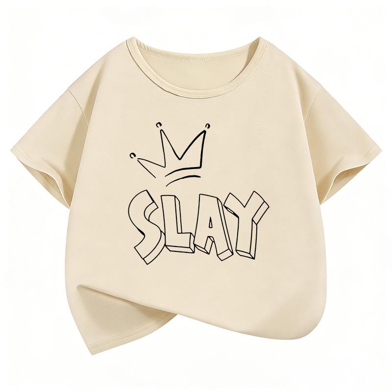 Fashion Y2k Girls T Shirts Short Sleeve Kids Childrens Tshirt Boys Girls Summer Spring Casual Top Tee Shirt 110