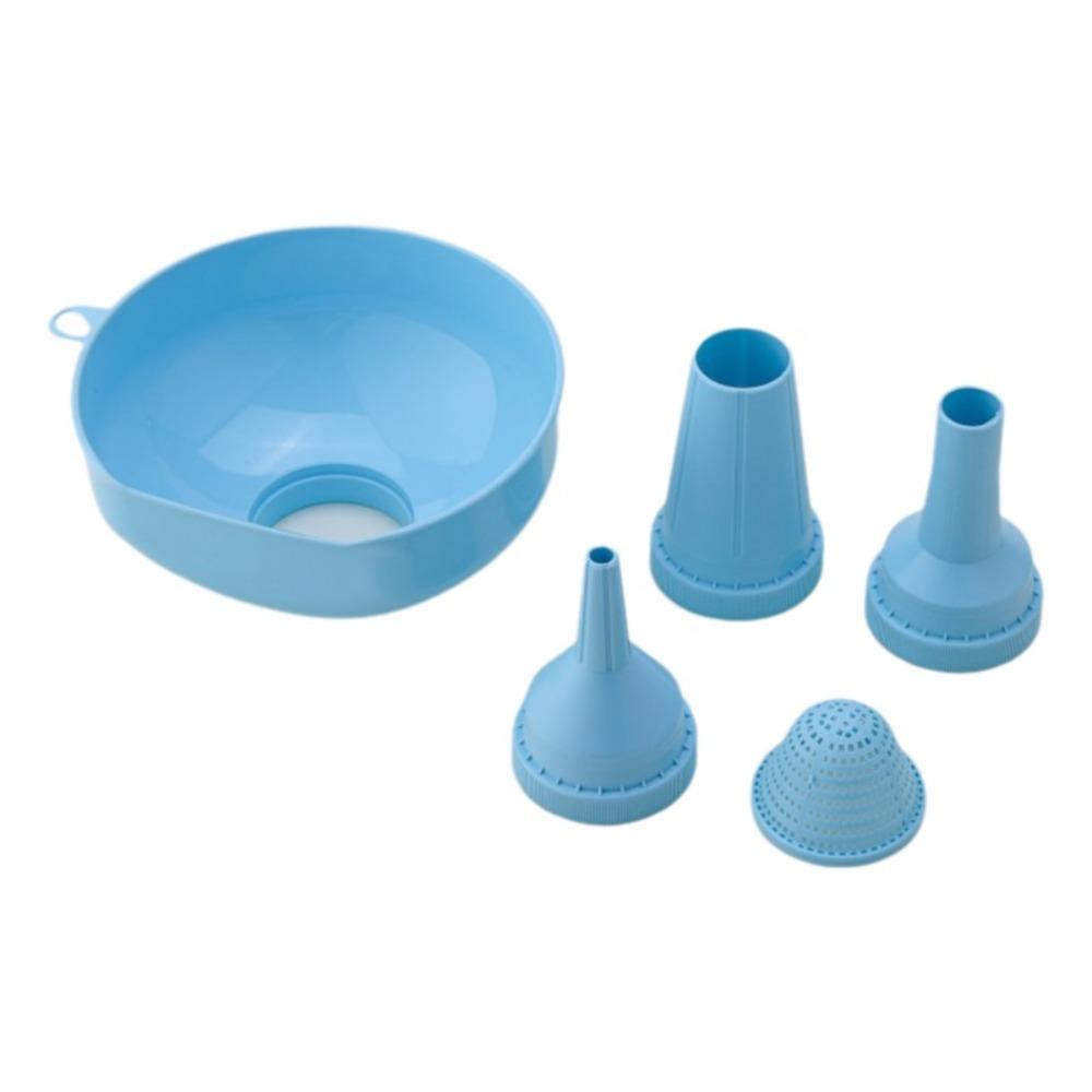 5Pcs/Set Plastic Filter Funnels Filling Funnels for Oil Beverage Jam and Liquid Transfer