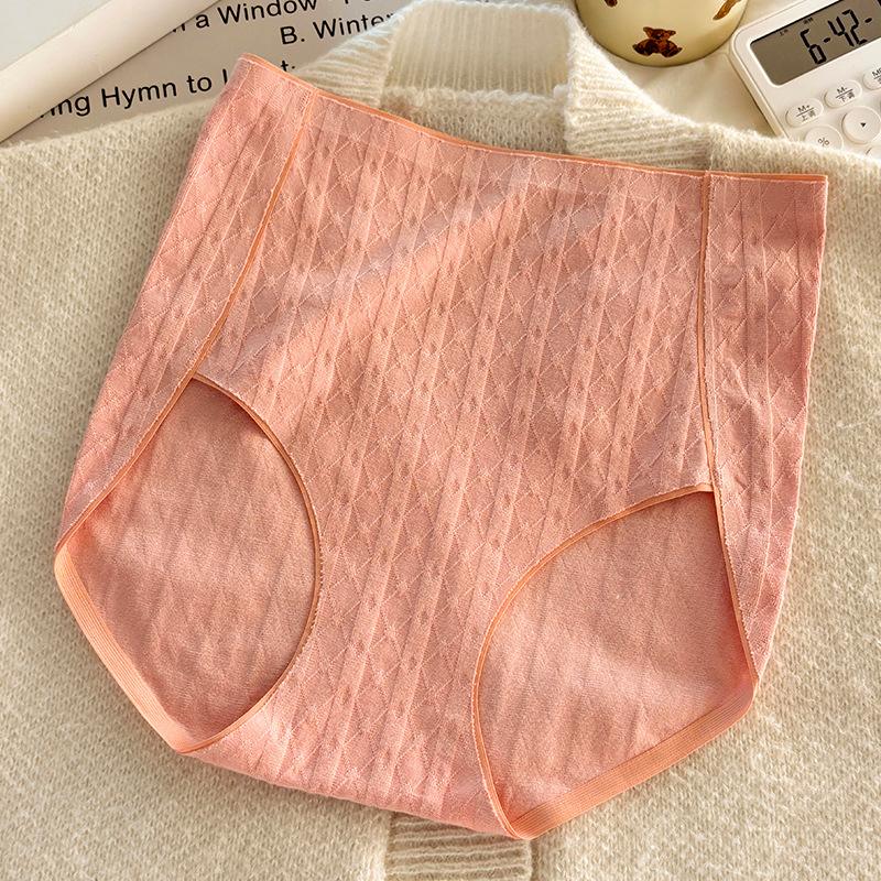 Lady Spring and Autumn Cotton Antibacterial Extension Crotch High Waist Belly Breathable No Trace Briefs