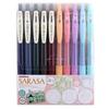 Zebra Sarasa Clip Gel Ballpoint Pen 10 Colors with Buddha Statue Tracing Coloring Book 0.5 JJ15-10C-BN