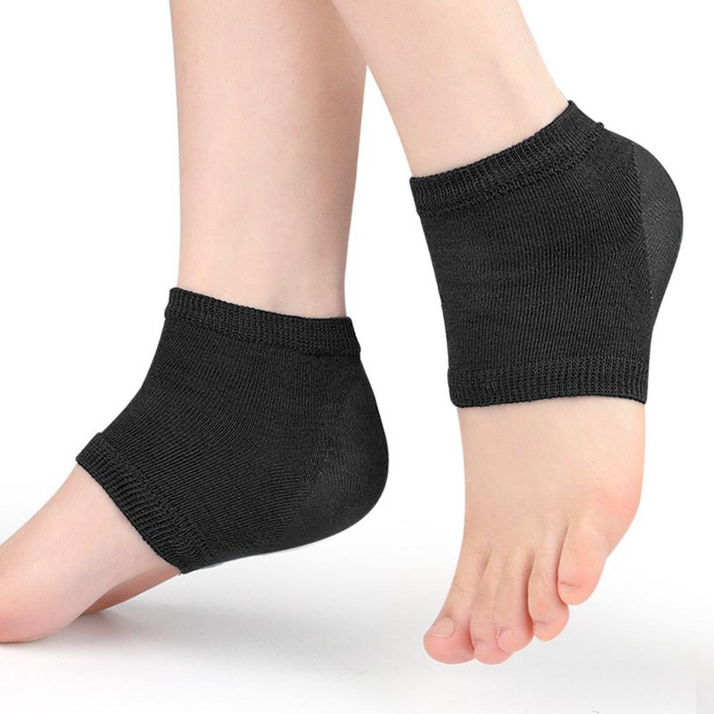 

008 1 Pair Gel Heel Socks Cracked Foot Repair Moisturizing Sleeves Half Toe Anti Crack Protector Gift C