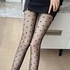 1 Pair Of Cute And Stylish Dot-Print Transparent Women’S Fitted Pants – Elegant, Sexy High-Waisted Pantyhose, Fashionable Heart