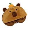 Funny Cartoon Animal Neck Pillow with Hood Enjoy Comfortable Sleep or Trips with Plush Cushion Perfect for Kids Adult