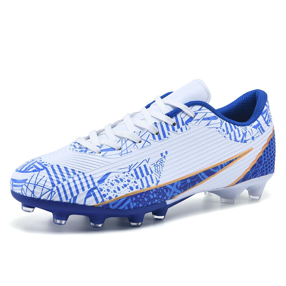 Fashion Men's Soccer Shoes FG Non-Slip Turf Soccer Cleats Lace Up Training Shoes Light Ultralight Sneaker Low Top Football Boots 35-46