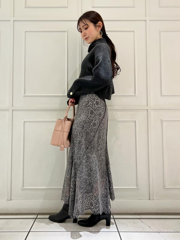 Snidel Zweifarbiger Spiralrock SWFS251043 DGRY Damen