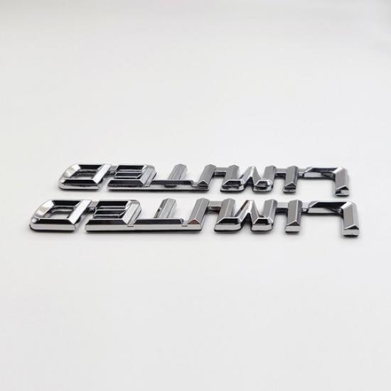 2x Chrome Metal Limited  Car Emblem Letter Bagde Racing Sport Sticker Decal