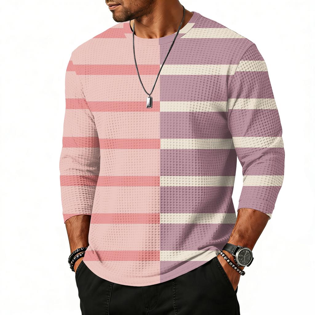 Men's Raglan Sleeve Three-quarter Sleeve Top