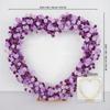 Uflower Heart-Shaped Frame Arch Wedding Backdrop Luxury Red Rose Floral Arrangement Decor with Cloth Base for Special Occasions