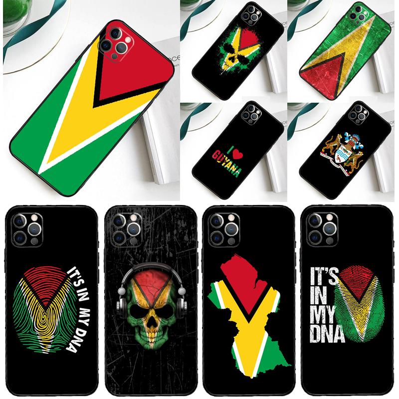 Guyana Flag Phone Case For iPhone 16 Pro Max 12 13 Mini 11 14 15 Pro Max XR 15 16 Plus 16e Back Cover