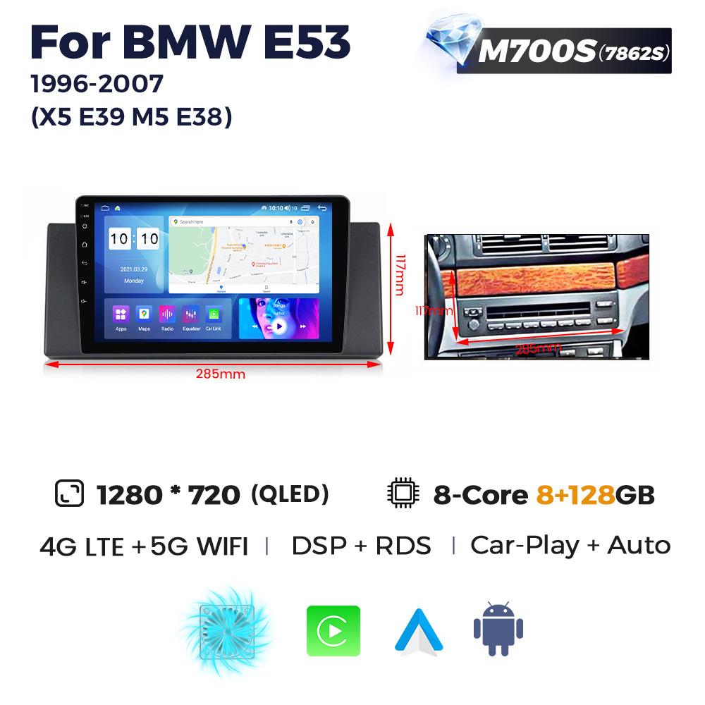 Navifly 2din Android Car Radio For BMW 5 E39 1995-2006 E53 X5 M5 Carplay Auto Multimedia Video Player GPS Navigation Head Unit