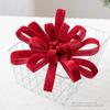 New 25CM Artificial Poinsettia Flower Flocking Fabric Ribbon Simulation Flowers DIY Christmas Flower Christmas Decoration