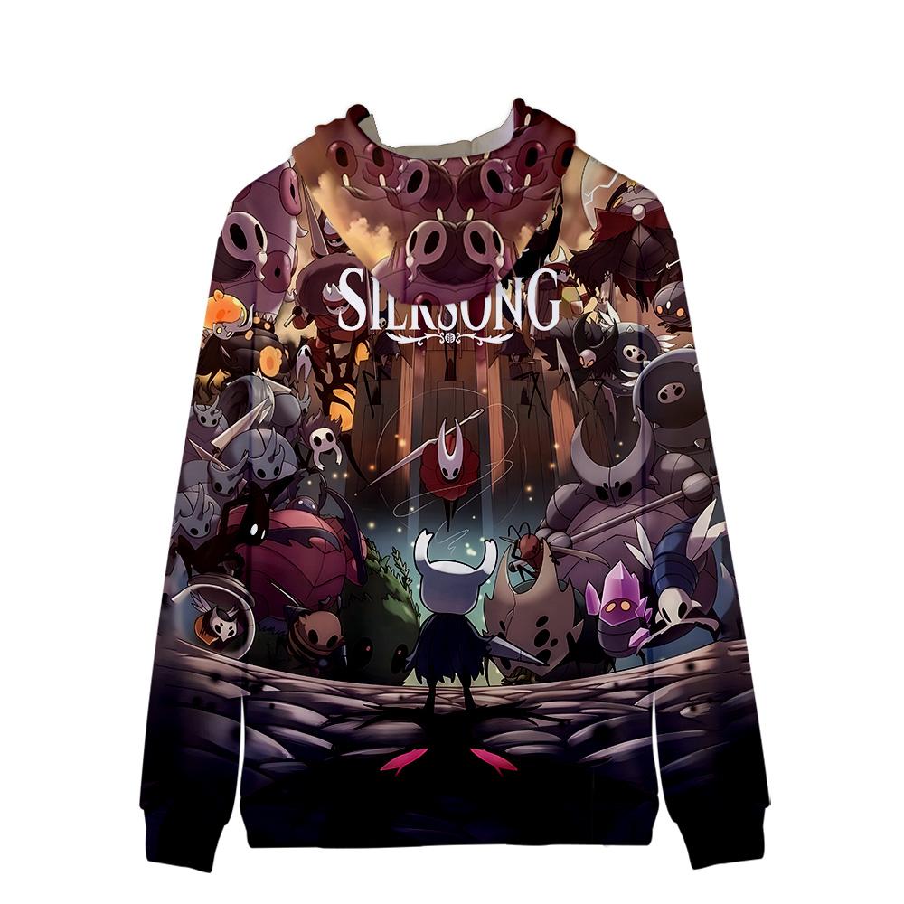 Hollow Knight Silksong Printed Women Men's Jackets Hooded Coats Casual Zipper Sweatshirts Male Tracksuit Fashion Jacket Mens Clothing Outerwear