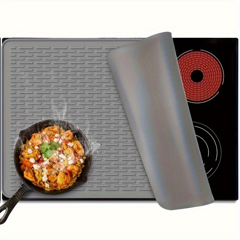 Flexible Silica Gel Furnace Cover Heat-resistant Protection Device Is Easy To Clean When Used for Ceramic and Glass Top Stove Kitchen Countertops.
