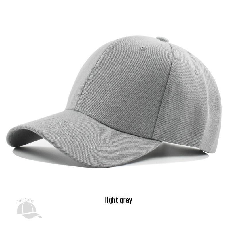 Korean Unisex Solid Color Embroidered Baseball Cap - Sun Protection