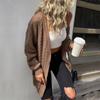 YYFS Giacche e cappotti a maniche lunghe autunno inverno con stampa tinta unita casual alla moda da donna