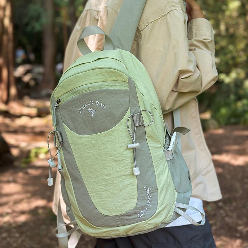 Contrast Color Stitching Backpack Unisex Lightweight Travel Backpack Student Schoolbag