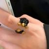 1PCS Cute Dachshund Ring Fashion Women's Accessories Personality Decompression Design Ring