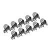 10pcs Stainless Steel   Fuel Line Pipe Hose Clamp Clip 6mm‑20mm Optional Size