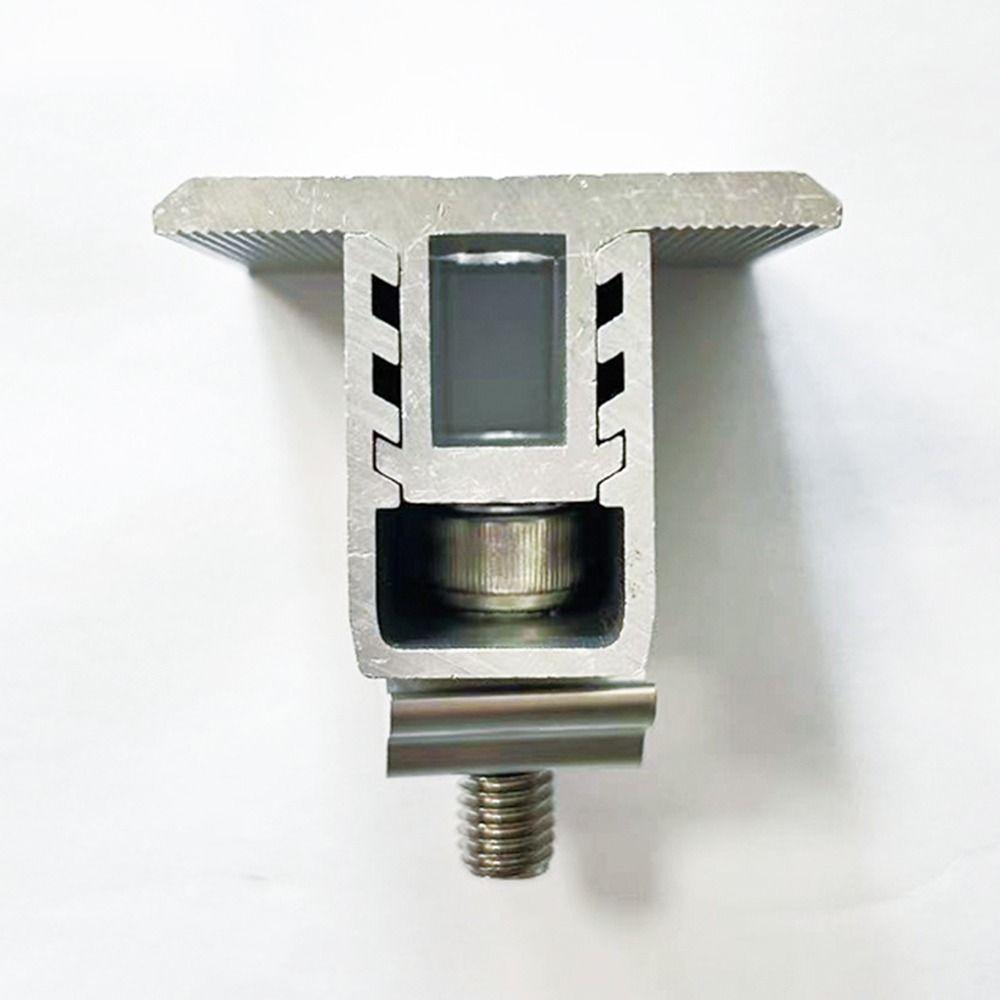 4Pcs Aluminum Solar Panel Clamps Medium Pressure Solar Rail End Clamps Photovoltaic Support