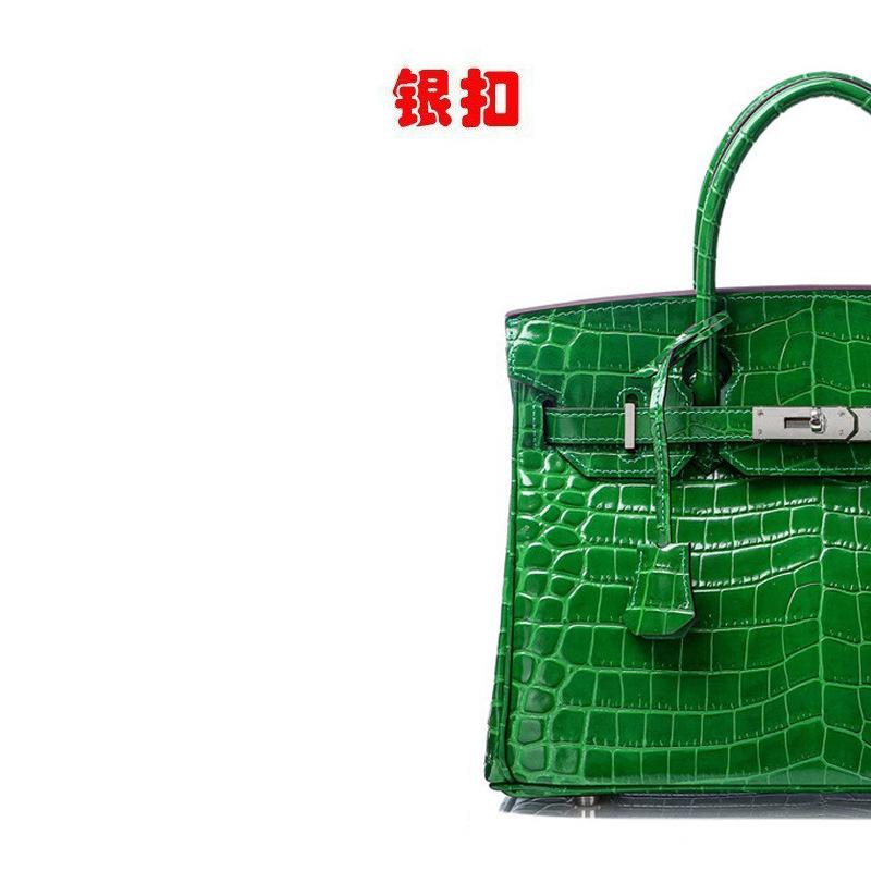New Women Cowhide Handbag Crocodile Embossed Genuine Leather Top Handle Purse Fashion Shoulder Crossbody Bag for Daily Use- NO LOGO