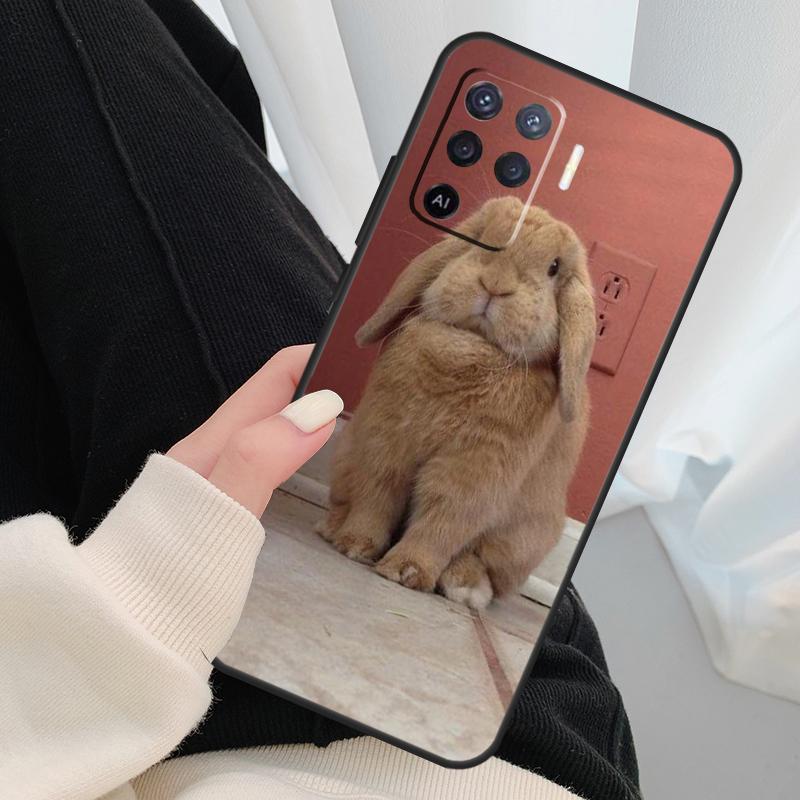 Baby Kaninchen Hasen Hülle Für Oppo A96 A76 A16 A60 A98 A58 A78 A18 A38 A80 A40 A77 A57 A17 A74 A54 A94 A15 A5 Pro