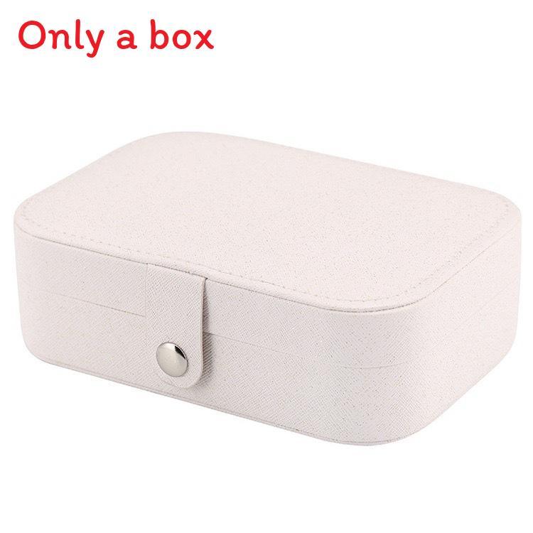 Elegant Leather Jewelry Box With Detachable Double Layers For Travel And Gift Use