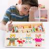 Petit Ours Change de Vêtements Montessori Enfants Éducation Précoce Puzzle en Bois Jeu d'Habillage Jouets Puzzle Bébé Pour Enfants Cadeau