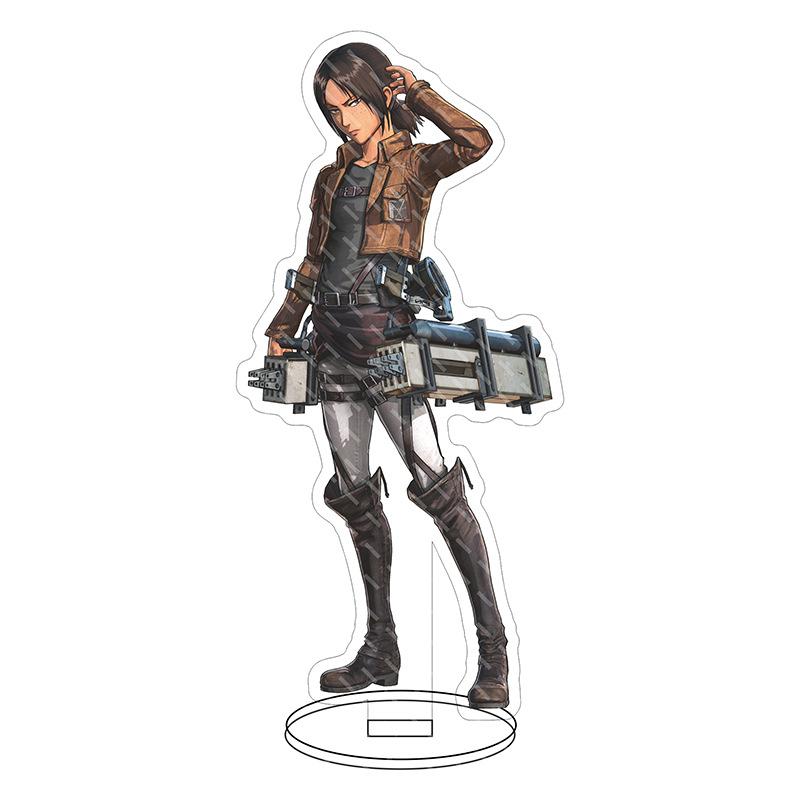 Anime Attack On Titan Acrylic Double-Sided Stands Model Figure Eren Jaeger Ackerman Hange Zoe Tabletop Decorations Standing