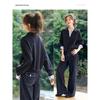 MIU Style Damen-Sweatshirt mit zweifarbigen Streifen im Fake-Zweiteiler-Look