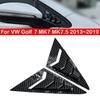 For VW Golf 7 MK7 MK7.5 2013~ Car Front Triangle Window Louver Side Shutter Blind Shades Cover Trim Sticker Vent Carbon Auto