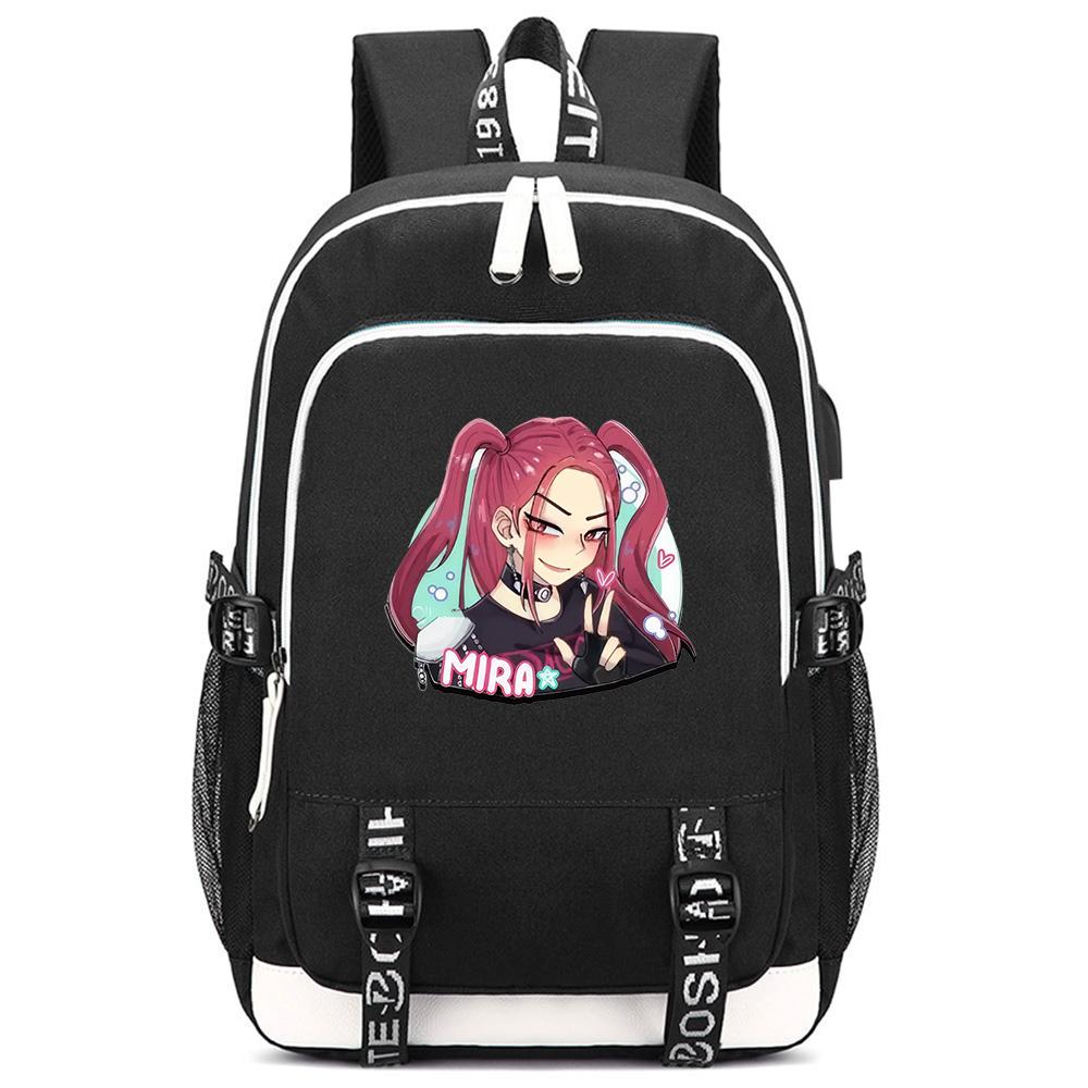 Zaino K-Pop Demon Hunters Stampato Grande Capacità per Studente Adolescente Ragazza Ragazzo Borsa da Scuola Borsa da Libro Regalo per Bambino Donna Impermeabile Borsa da Viaggio Mochila