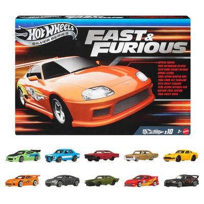 Hot Wheels Szybcy i Wściekli Różne Pojazdy Mini Wiek i Zestaw 10 Zabawek, Samochody, 3+, Wielofunkcyjny, JCT92-986A