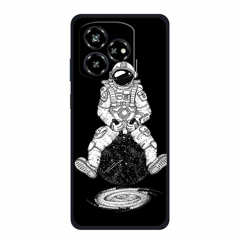 Funda For ZTE Axon 60 Lite Case Cute Cartoon Cat Black Silicone Soft Phone Case For ZTE Blade V60 Axon 60 Back Cover Case 60lite