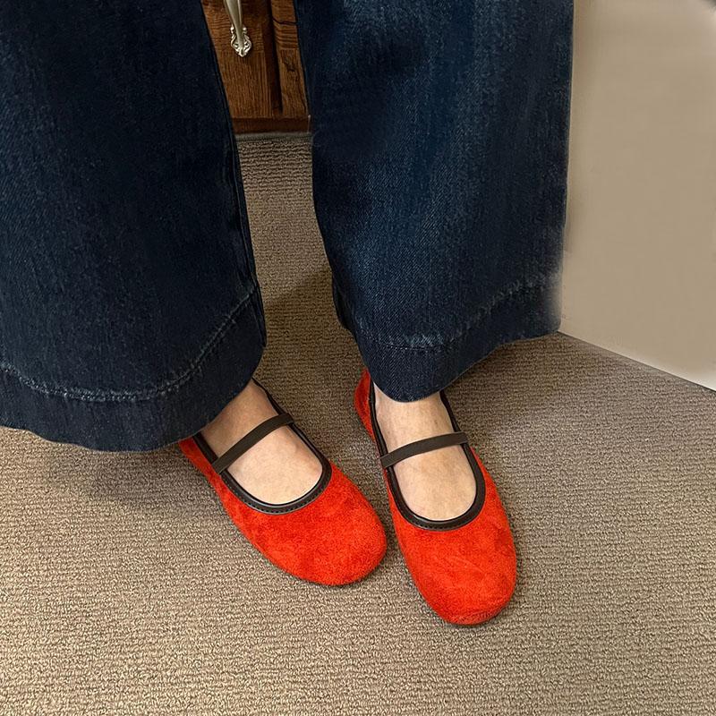 Fashion Fashion Round Toe Ladies Mary Janes Flats Shoes Soft Female Slip On Footwear Shallow Women Flats With Shoes
