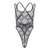 Body da donna Diesel Brita con logo all-over trasparente
