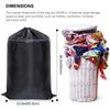 Waterproof Heavy Duty Backpack Black One Size Polyester Laundry Bag Camping Travel Large Clothing Storage Bag