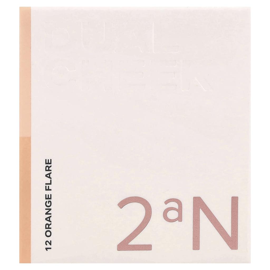 2aN Dual Cheek, No. 12 Orange Flare, 7.4g