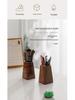 Retro Walnut Solid Wood Pencil Holder - Student & Office Desktop Stationery Storage Box Gift