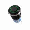 19mm 12 24V LED ON OFF Black Waterproof Selflocking Latch Push Button Flate Switch