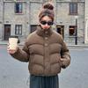 Short cotton-padded clothes winter 2025 new loose stand-up collar thickened bread small fashion jacket women's cotton-padded jacket women's clothing