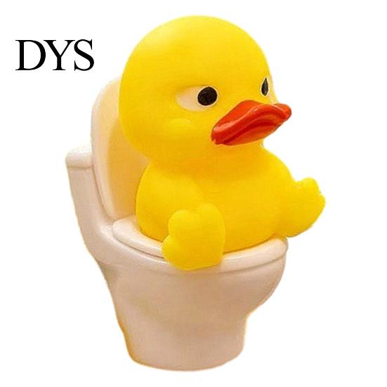 Playful Room Accents Miniature Animal on Toilet Figurine, Mini Small Frog /Duck/ Pig Statue, Funny Figurine for Fairy Gardens Bathroom Decor,