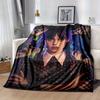 1pc, Add a Touch of Gothic Charm with Our Home Decor Blanket: Perfect Gift for Fans! Flannel Throw, Ideal for Bedroom, Living Room, Travel, Camping, C