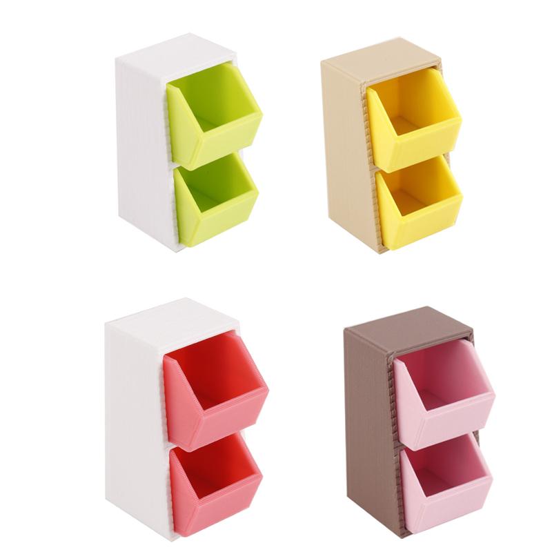 Miniature Storage Box Ornament 1/12 Dollhouse Mini Kitchen Food Basket Model Dolls House Decor Accessories Pretend Play Toy