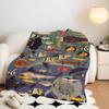 Artist O-Owen D-Davey Throw Flannel Throw Blanket, Lightweight Cozy, Durable Washable cute Cool