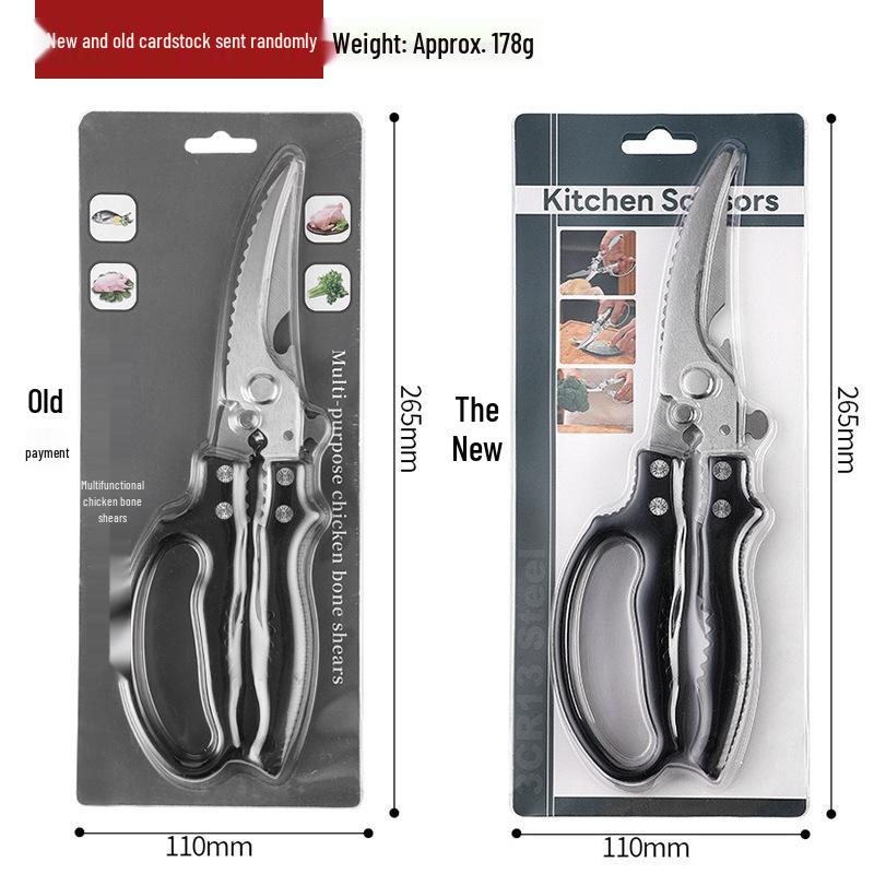 Multifunctional Stainless Steel Kitchen Scissors for Chicken, Fish, and Barbecue