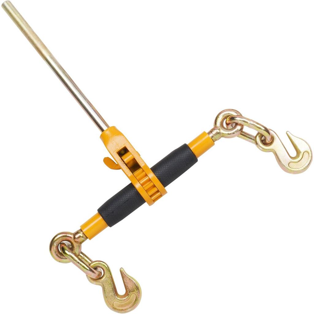 Apretable para Cadena, 3/8"-1/2" Apretables de Carga de Alta Resistencia, con Ganchos G80 Límite de Carga Segura de 12000 lbs, Mango Antideslizante de Ahorro de Mano de Obra, Amarre para Transporte