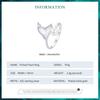 BAMOER White Gold Plated Fishtail Pearl Ring, 925 Sterling Silver Cute Adjustable Rings for Women Girls